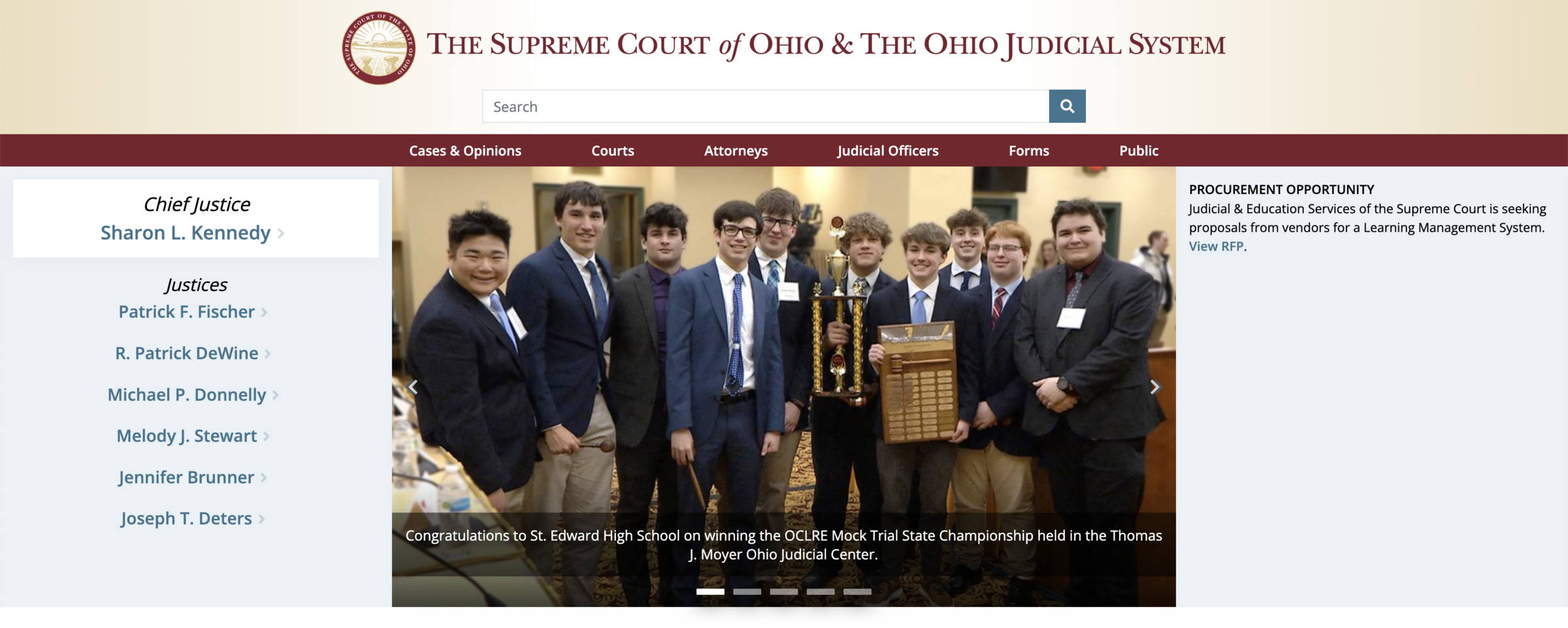 OH Supreme Court Homepage